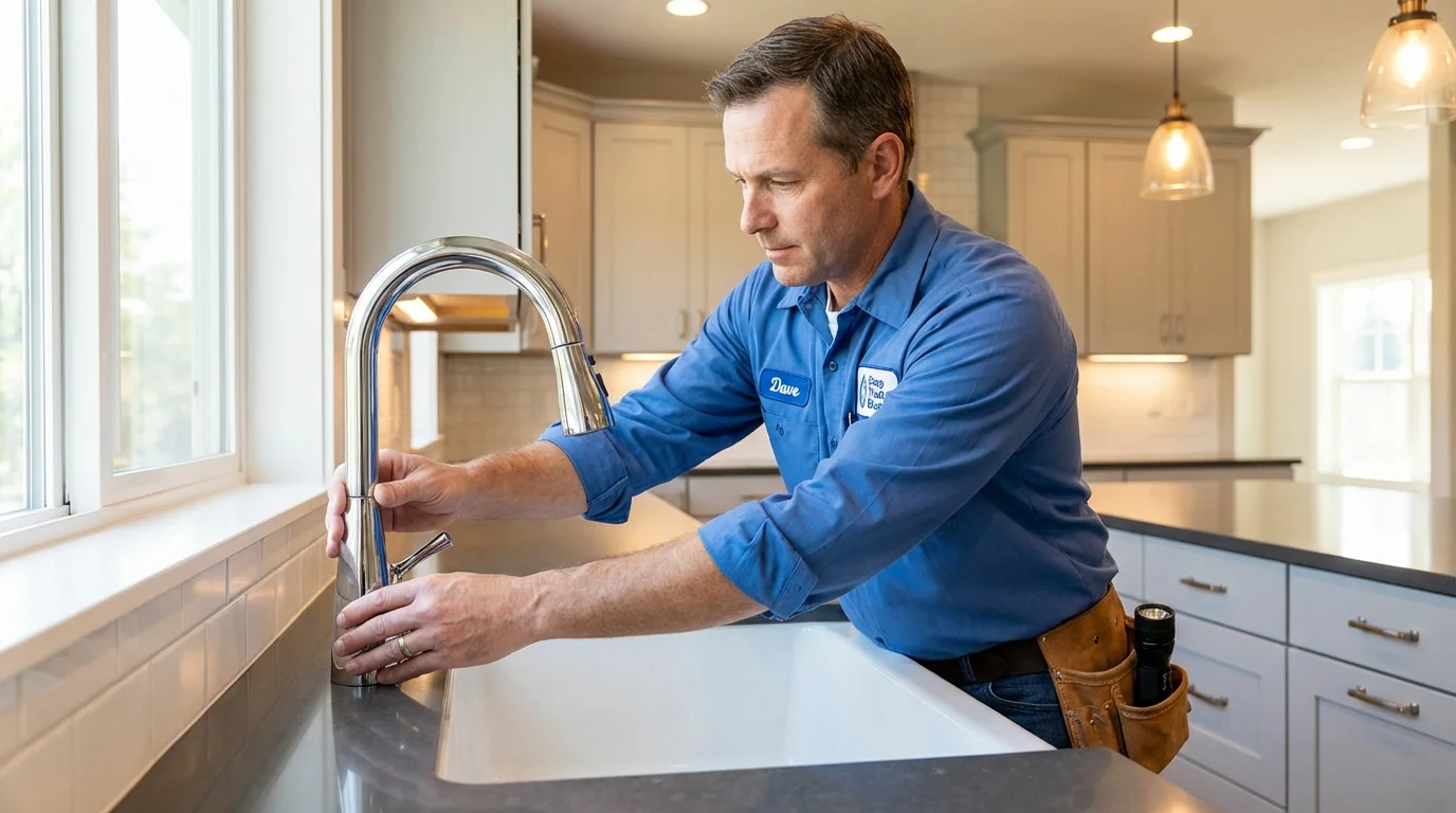 Kitchen faucet installation by Johns Plumbing LLC in Ordway
